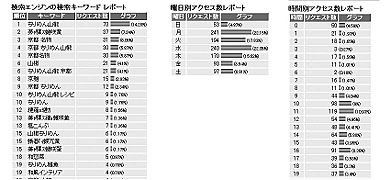 アクセス解析の解析結果参考図